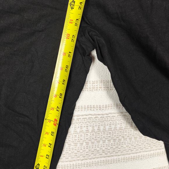 DKNY Pure Black Wide Leg Capri Pants with Pockets Size S NWT - Picture 5 of 8